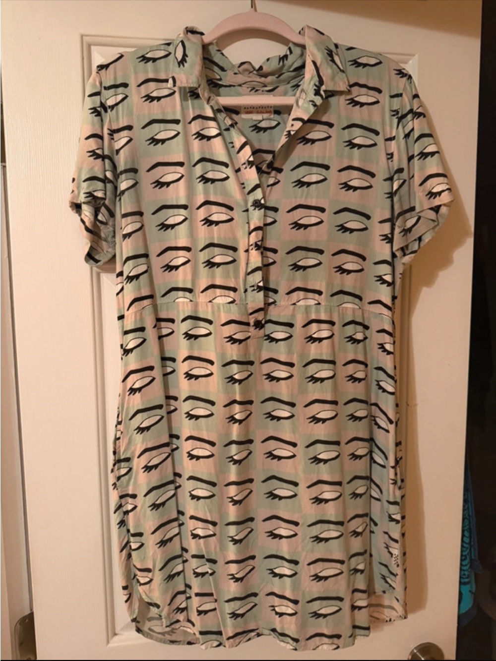 Vans Mint Green Eye Print Short Sleeve Tunic